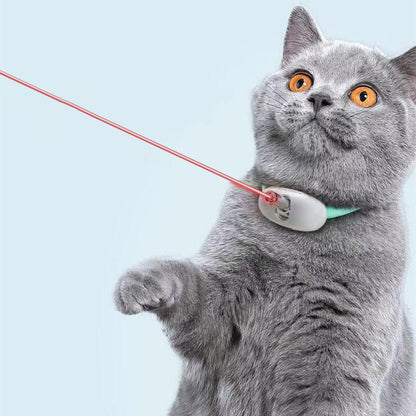 Automatic Cat Toy Smart Laser Teasing Cat Collar Electric USB Charging Kitten Amusing Toys Interactive Training Pet Items