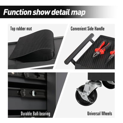 4-drawer Rolling Toolbox With 4-wheel Toolbox With Drawers