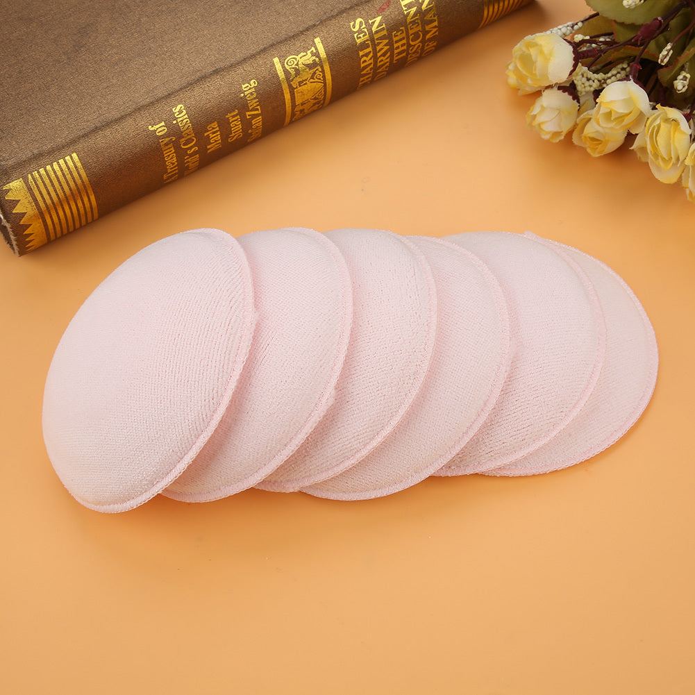 6Pcs Washable Soft Cotton Breast Pads Reusable Absorbent Breastfeeding Nursing Pad