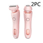 2 In 1 Hair Removal Epilator USB Rechargeable Trimmer Women Body Razor Face Leg Armpit Bikini Hand Pubic Shaver Hair Remover