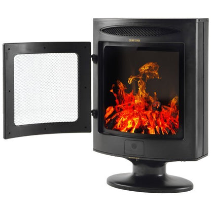 Cheminée électronique Poêle à effet flamme LED réglable 1800W Poêle de cheminée autoportante pour usage intérieur dans un style moderne