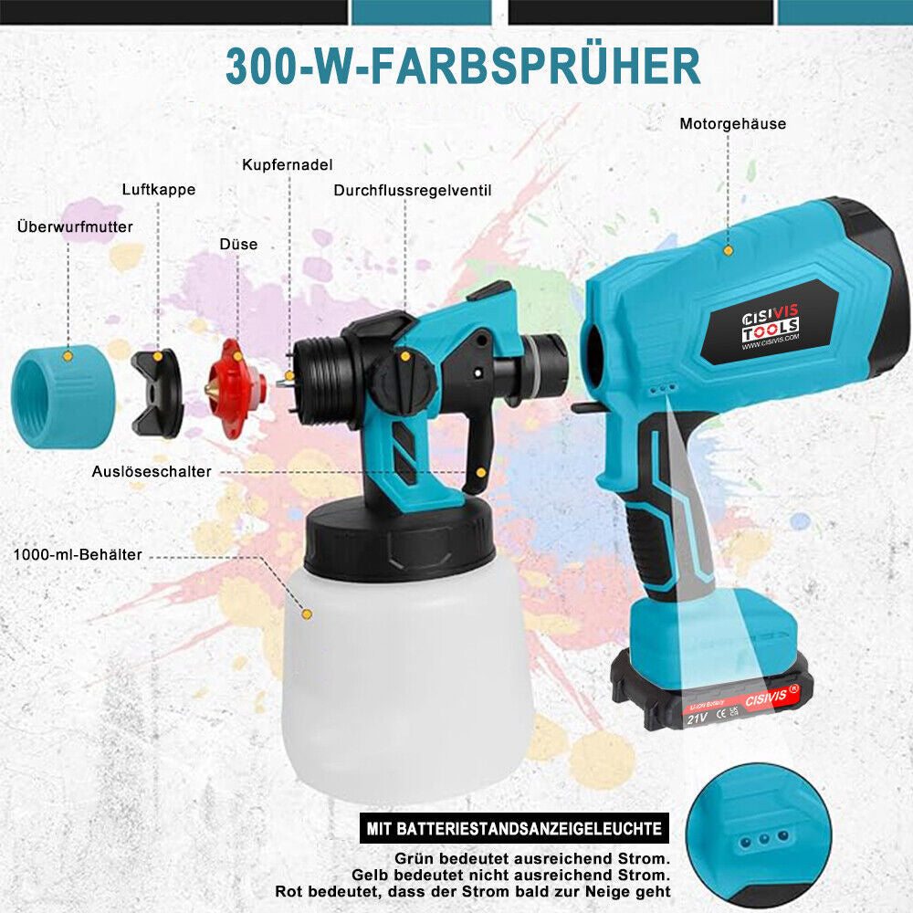 Color Spray System Set Electric Wall Paint Paint Spray Gun