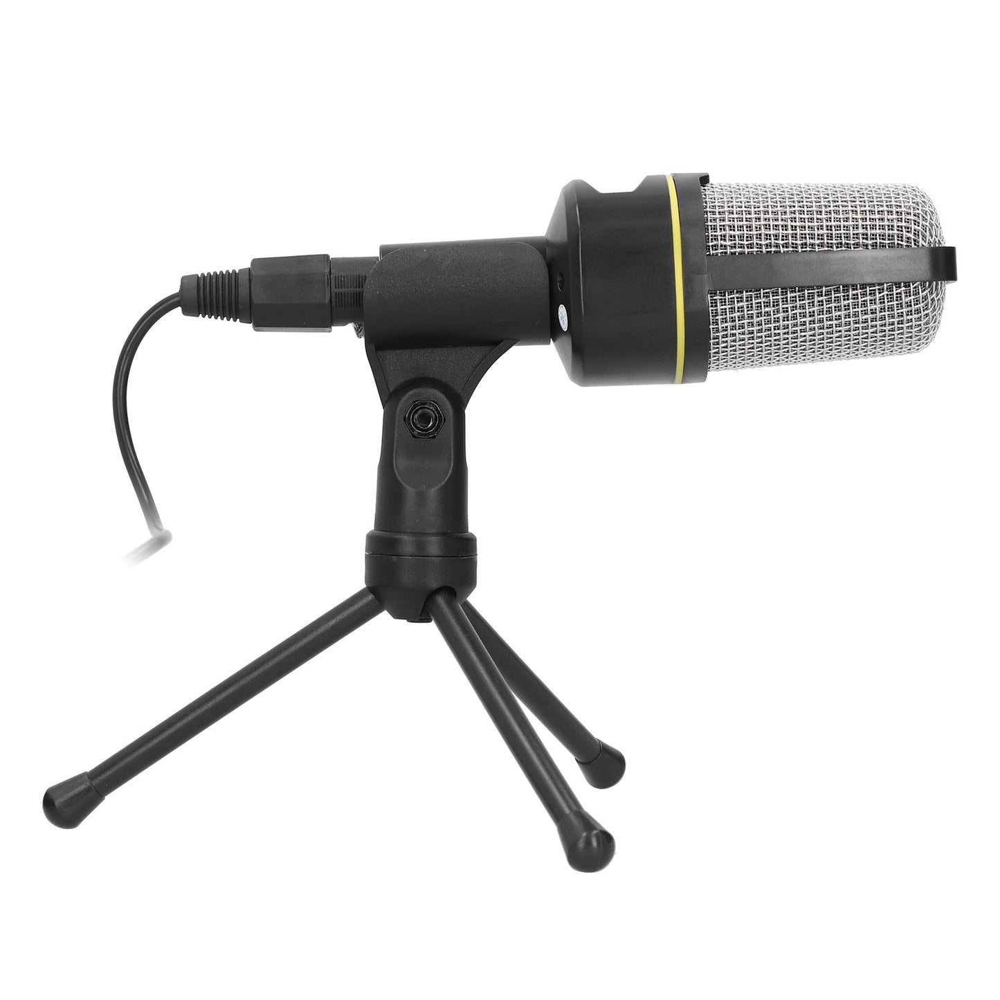 Studio Recording Condenser Microphone 3.5mm Audio Port Microphone with Desktop TripodBlack