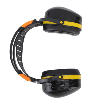 Noise Reduction Earmuffs Foldable Lightweight Hearing Protection Safety Over Head Ear Muff for Garden Shooting Mowing Black Yellow