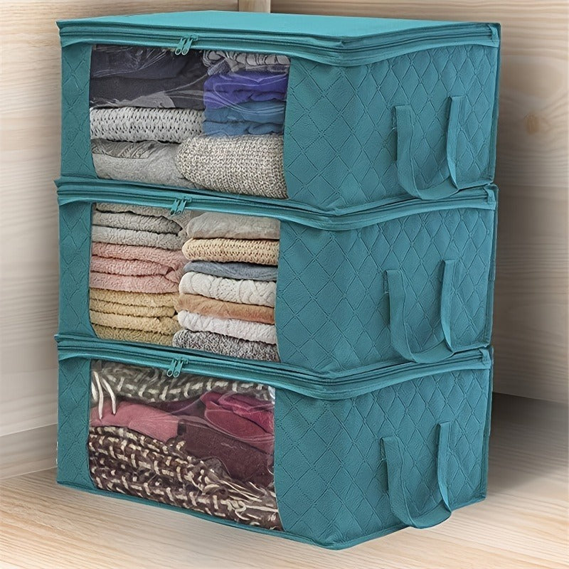 2 Pieces Of Large-capacity Non-woven Clothing Quilt Storage Bags