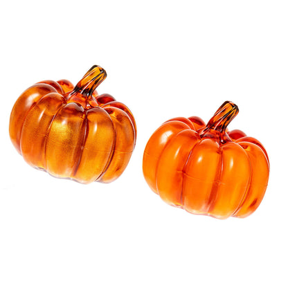 2PCS LED Pumpkin Lamps Battery Powered Luminous Decor Light for Indoor Outdoor Tabletop Holiday Decoration