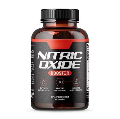 Nitric Oxide Booster, 60 Capsules, L-Arginine, Muira Puama, Tribulus Terrestris, Panax Ginseng, Healthcare Wellness Nutrients Supplements