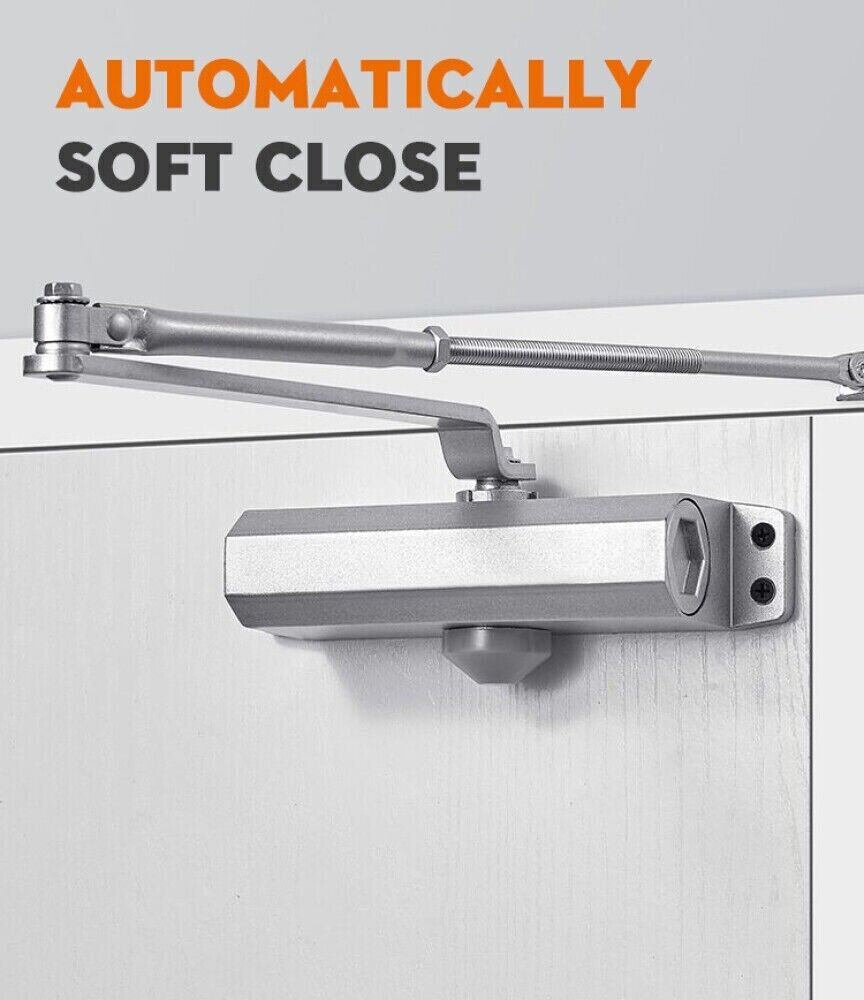 25-45KG Heavy Duty FIRE RATED Overhead Door Closer Opener Softs Close Adjustable