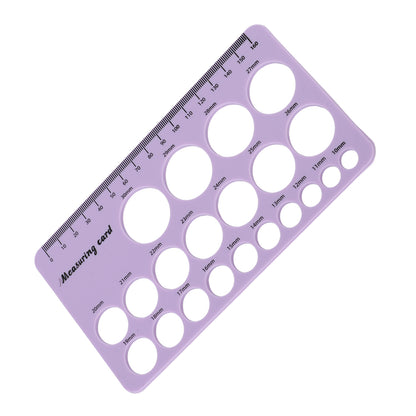 Mothers Nipple Measurement Ruler Flexible Silicone Breast Flange Measuring Tool with 1.5m Soft Tape Purple