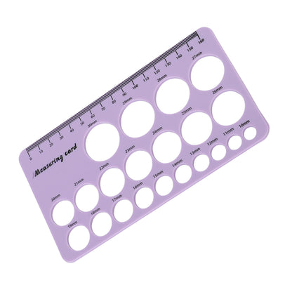 Mothers Nipple Measurement Ruler Flexible Silicone Breast Flange Measuring Tool with 1.5m Soft Tape Purple