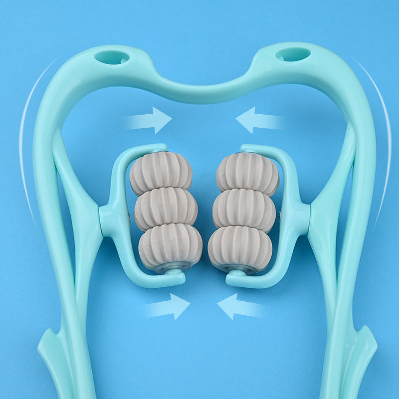 Wielofunkcyjny ręczny sześciokołowy masażer szyi, wałek do masażu i narzędzie do masażu